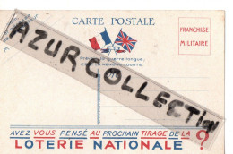 CARTE POSTALE F.M  . PUB LOTERIE NATIONALE - Guerra De 1939-45