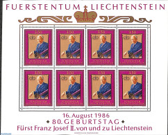 Liechtenstein 1986 Franz Josef II M/s, Mint NH, History - Kings & Queens (Royalty) - Nuevos