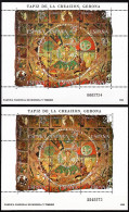 SPAIN 1980 ART Religion: Creation. Tapestry From Gerona Cathedral. 2 PERF Types, MNH - Cristianismo