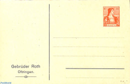 Switzerland 1907 Private Reply Paid Postcard 10/2c, Gebr. Roth Oftringen, Unused Postal Stationary - Covers & Documents