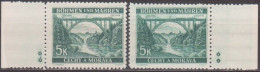 022/ Pof. 45, Dark Blue-green; Border Stamps, Plate Mark ** - Neufs