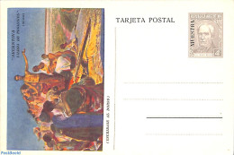 Argentina 1936 Illustrated Postcard 4c MUESTRA, Unused Postal Stationary - Brieven En Documenten