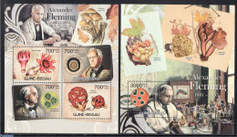 Guinea Bissau 2012 Alexander Fleming 2 S/s, Mint NH, History - Nature - Science - Nobel Prize Winners - Mushrooms - In.. - Nobelpreisträger