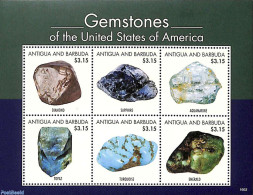 Antigua & Barbuda 2016 Gemstones 6v M/s, Mint NH, History - Geology - Antigua And Barbuda (1981-...)