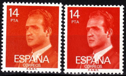 SPAIN 1982 Definitive: King Juan Carlos I. #7. Regular And PHOSPHOR, MNH - Familles Royales