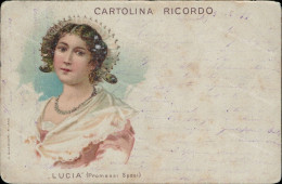 Az837 Cartolina Ricordo Lucia Promessi Sposi 1899 Personaggi Famosi - Artiesten