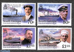 South Georgia / Falklands Dep. 2020 Shackleton Mission Heroes 4v, Mint NH, Transport - Ships And Boats - Barcos