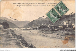 ACXP8-73-0721 - ALBERTVILLE - Les Adoubes - Le Pont Sur L'isère - Au Fond Le Château Gravin Et L'église De La Pallud - Albertville