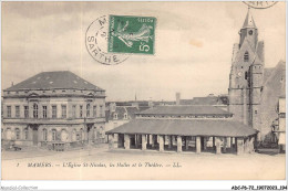 ADCP6-72-0592 - MAMERS - L'église St-nicolas - Les Halles Et Le Théâtre  - Mamers