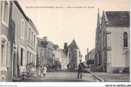 ADCP6-72-0543 - ROUEZ-EN-CHAMPAGNE - Rue Et Façade De L'église - Mamers