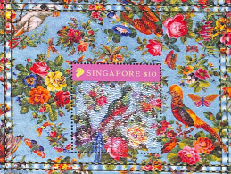 Singapore 2021 Heritage Collection, Beaded From Folder S/s, Mint NH, Nature - Various - Birds - Other Material Than Pa.. - Fehldrucke