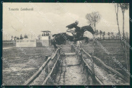 Torino Pinerolo Tenente Lombardi Salto Staccionata Cavallo Cartolina MX2874 - Altri & Non Classificati