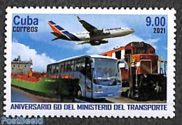 Cuba 2021 Ministry Of Transport 1v, Mint NH, Transport - Automobiles - Aircraft & Aviation - Railways - Ships And Boats - Unused Stamps