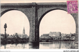 ADCP8-72-0750 - SABLE-SUR-SARTHE - L'église Et Château Vus Du Viaduc - Sable Sur Sarthe