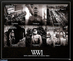 Tuvalu 2014 World War I 6v M/s, Imperforated, Mint NH, History - Militarism - World War I - Militaria