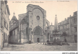 ADWP3-71-0281 - CLUNY - Eglise Et Place Notre-dame  - Cluny