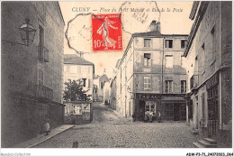 ADWP3-71-0221 - CLUNY - Place Du Petit Marché Et Rue De La Poste  - Cluny