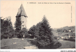 ADWP2-71-0123 - CHAROLLES - Jardin De L'hôtel De Ville Et Tour De Charles Téméraire   - Charolles