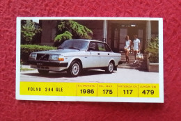 SPAIN ANTIGUO CROMO DE CROMOS DIDEC OLD COLLECTIBLE CARD CHROME CHROMO COCHE CAR VOITURE AUTO VOLVO 244 GLE SWEDEN SUECI - Autres & Non Classés