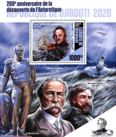 Djibouti 2020 Discovery Of Antarctica S/s, Mint NH, History - Science - Transport - Explorers - The Arctic & Antarctic.. - Explorateurs