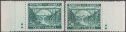 025/ Pof. 45, Green; Border Stamps, Plate Mark ++ - Ongebruikt