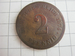 Germany 2 Pfennig 1874 F - 2 Pfennig