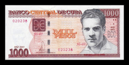 Cuba 1000 Pesos Julio Antonio Mella 2023 Pick 132Cr Replacement Sc Unc - Kuba