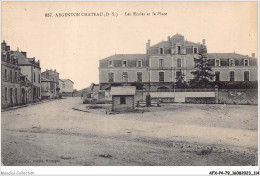 AFXP4-79-0333 - ARGENTON-CHATEAU - Les Ecoles Et La Place - Argenton Chateau