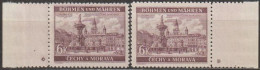 026/ Pof. 46, Brown-violet; Border Stamps, Plate Mark * - Ongebruikt