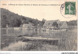 AHMP10-78-1036 - L'étang Du Grand Moulin Et Statue De Pelouse à CERNAY-LA-VILLE - Cernay-la-Ville