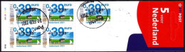 NETHERLANDS 2001 Canal, Dual Currency. BOOKLET Of 5v Self-Adhesive, Used - Carnets Et Roulettes