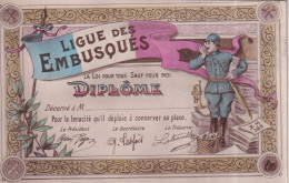 LIGUE DES EMBUSQUES - La Loi Pour Tous Sauf Pour Moi -  DIPLOME - Umoristiche