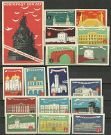 RUSSIA 1959 Matchbox Labels - 1100 Years Novgorod (catalog# 58) - Luciferdozen - Etiketten