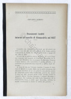 Jachino - Documenti Inediti Intorno Assedio Di Alessandria Nel 1657 - 1920 Ca. - Other & Unclassified