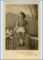 W8G26/ Geburtstag Mädchen Kind AK Ca.1935 - Birthday