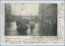 W7V24/ Berlin Unter Wasser Hochwasser Yorkstr. AK 1902 - Spandau