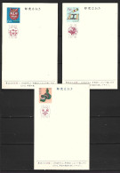 RYUKYU. 3 Cartes Pré-timbrées De 1969-71. - Cartoline Postali