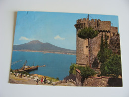 CASTELLAMMARE DI STABIA   CASTELLO ANGIOINO CASTLE   CAMPANIA    VIAGGIATA  IMMAGINE Lucida BOLLO RIMOSSO - Castellammare Di Stabia