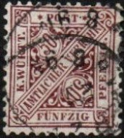 ALTDEUTSCHLAND , WUERTTEMBERG, 1881-1896,  MI 213, DIENSTMARKE, ZIFFER IN SCHILDERN,  GESTEMPELT,OBLITERE - Oblitérés