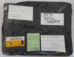 Turkey: Registered Plastic Cover To Netherlands, 2024, ATM Machine Label, CN22 Customs Declaration (minor Damage) - Briefe U. Dokumente