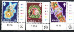 JERSEY 1986 CHRISTMAS NATALE NOEL WEIHNACHTEN NAVIDAD COMPLETE SET SERIE COMPLETA MNH - Jersey