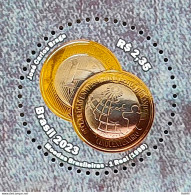 C 4095 Brazil Stamp Brazilian Coins Economy Money Numismatic 2023 Human Rights - Neufs