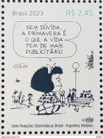 Brazil Stamp C 4126 Diplomatic Relations Argentina Mafalda 2023 - Unused Stamps