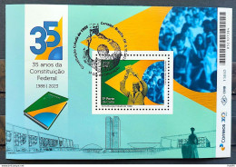 B 235 Brazil Stamp Federal Constitution Law Justice Flag Brasilia Ulysses Guimaraes 2023 CBC DF - Unused Stamps