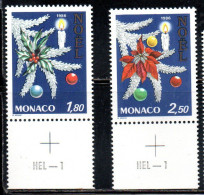 MONACO 1986 CHRISTMAS NOEL WEIHNACHTEN NATALE NAVIDAD COMPLETE SET SERIE COMPLETA MNH - Unused Stamps