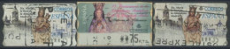 SPAIN - 2001 - ST. MARIA OF REAL OF ALMUDENA, MADRID STAMPS LABELS SET OF 3 OF DIFFERENT VALUES, USED . - Gebraucht