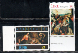 EIRE IRELAND IRLANDA 1986 CHRISTMAS ANNUNCIATION NOLLAIG NATALE NOEL WEIHNACHTEN NAVIDAD COMPLETE SET SERIE COMPLETA MNH - Ongebruikt