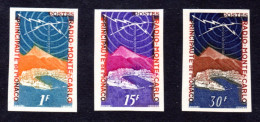 MONACO 1951 - Yvert N° 376/378 - 3 Valeurs Non Dentelés - NEUFS ** LUXE/MNH, Radio Monte-Carlo, TB - Nuovi