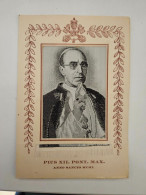 Anno Santo 1950 Pius XII. Pont. Max Immagine Del Papa In Tessuto - Other & Unclassified