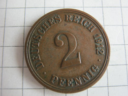 Germany 2 Pfennig 1912 A - 2 Pfennig